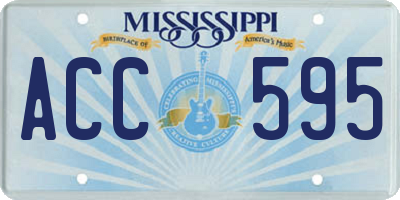 MS license plate ACC595