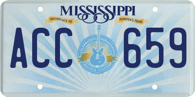 MS license plate ACC659