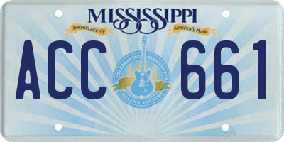 MS license plate ACC661