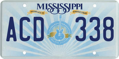 MS license plate ACD338