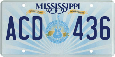 MS license plate ACD436