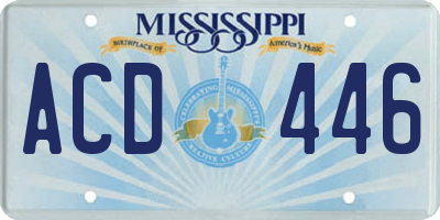 MS license plate ACD446