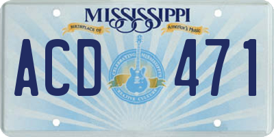 MS license plate ACD471