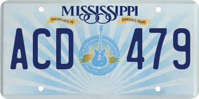 MS license plate ACD479