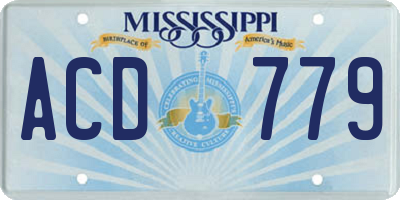 MS license plate ACD779