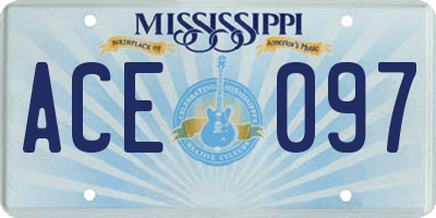 MS license plate ACE097