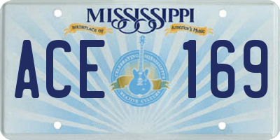 MS license plate ACE169