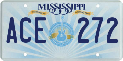 MS license plate ACE272