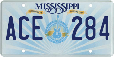 MS license plate ACE284