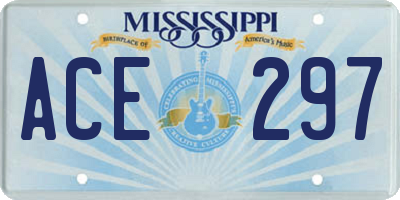 MS license plate ACE297
