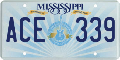 MS license plate ACE339
