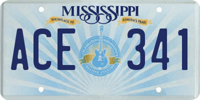 MS license plate ACE341