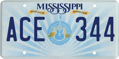 MS license plate ACE344