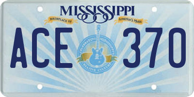 MS license plate ACE370