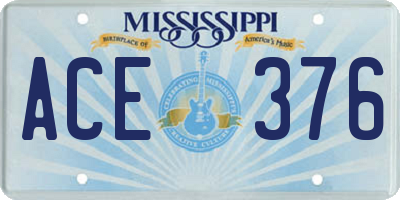 MS license plate ACE376