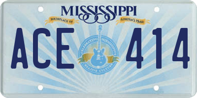 MS license plate ACE414