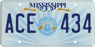 MS license plate ACE434