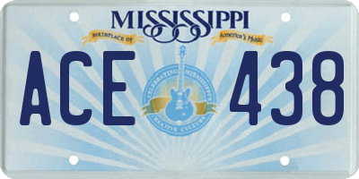 MS license plate ACE438