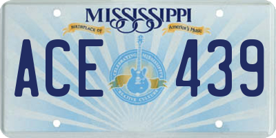 MS license plate ACE439
