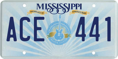 MS license plate ACE441