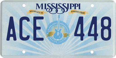 MS license plate ACE448