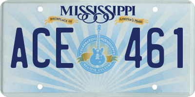 MS license plate ACE461