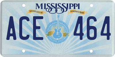 MS license plate ACE464