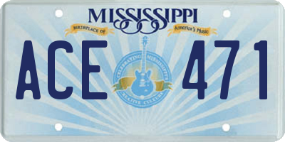 MS license plate ACE471