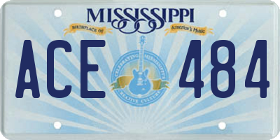 MS license plate ACE484