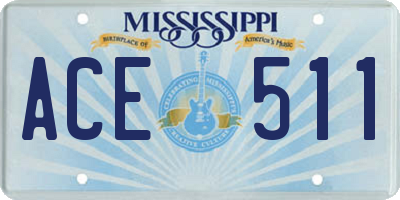 MS license plate ACE511