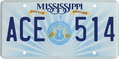 MS license plate ACE514