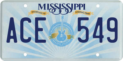 MS license plate ACE549