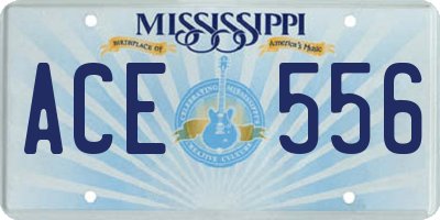 MS license plate ACE556