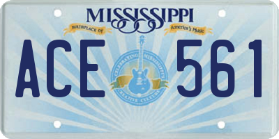 MS license plate ACE561