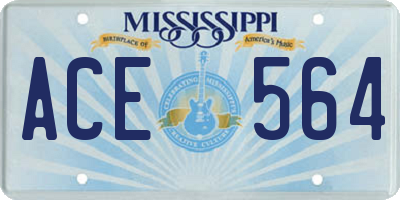 MS license plate ACE564