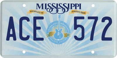 MS license plate ACE572