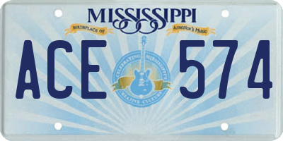 MS license plate ACE574