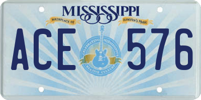 MS license plate ACE576