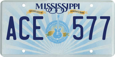 MS license plate ACE577