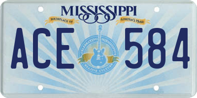 MS license plate ACE584