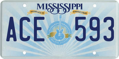 MS license plate ACE593