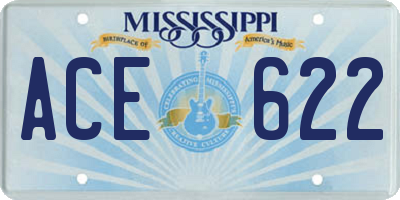 MS license plate ACE622