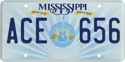 MS license plate ACE656