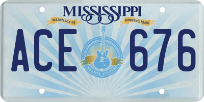 MS license plate ACE676