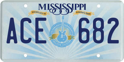 MS license plate ACE682