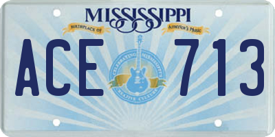 MS license plate ACE713