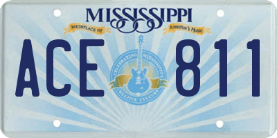 MS license plate ACE811