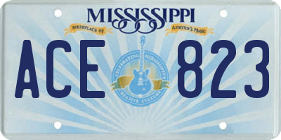 MS license plate ACE823