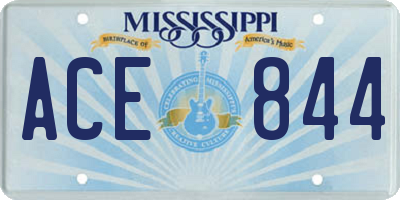 MS license plate ACE844
