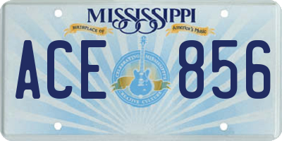 MS license plate ACE856